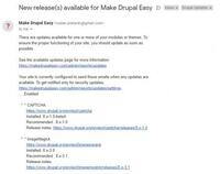 The example/result of "Update Manager Advanced" module