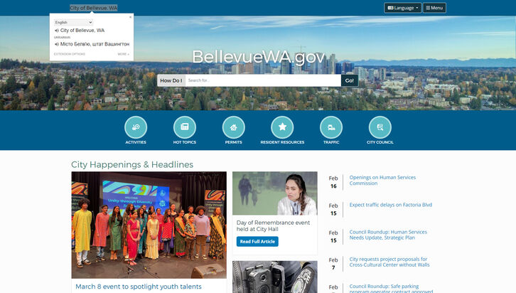 Bellevuewa Homepage